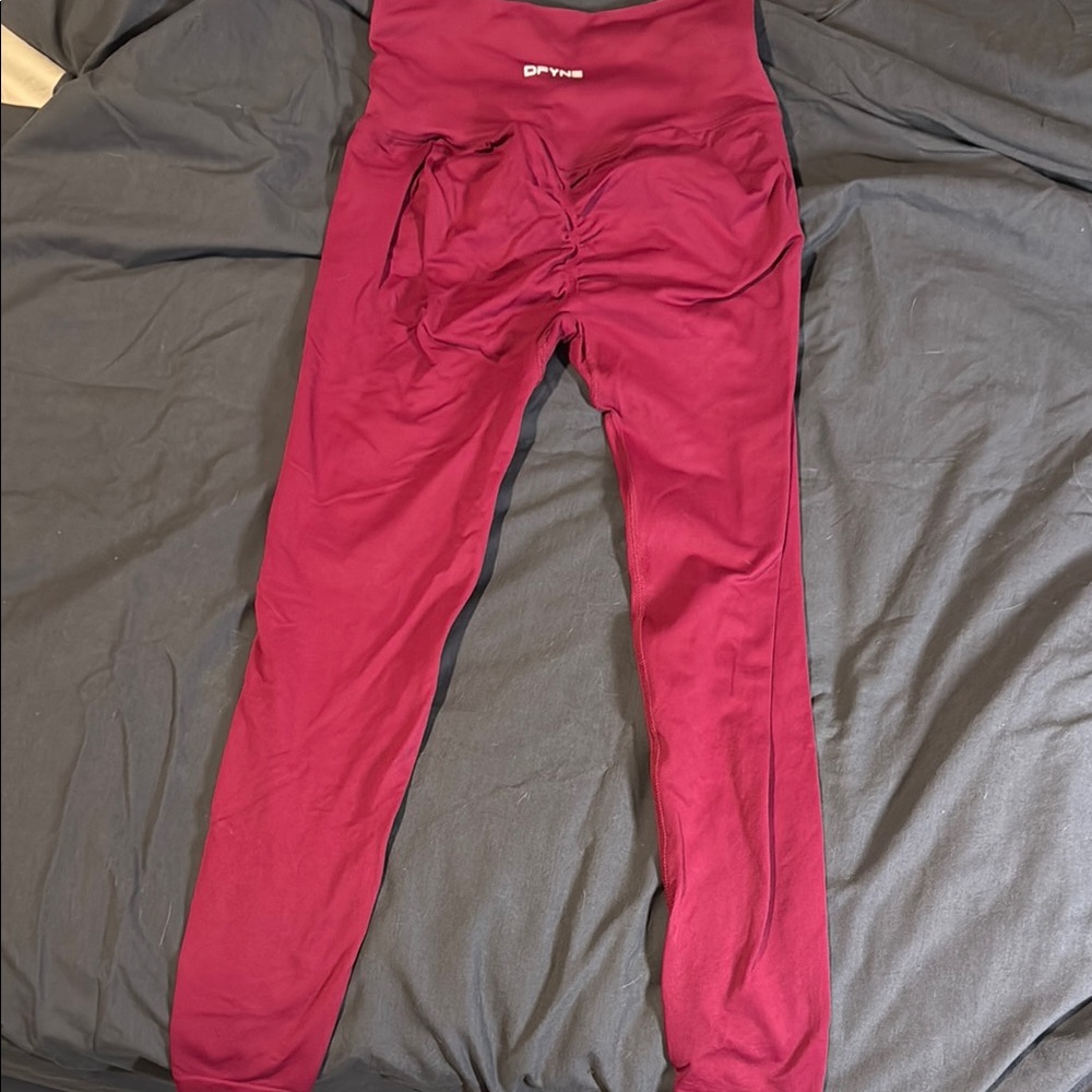 Red High-Waist Performance Leggings
